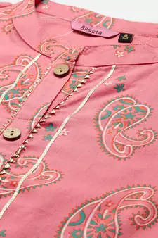 Pink Printed Cotton Cotton-Kurtis