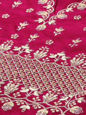Women Magenta Pink Yoke Design Straight Kurta 5