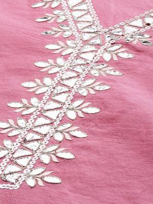 Women Pink Solid Straight Kurta 4