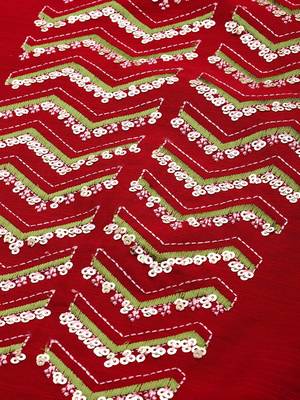 Women Maroon & Green Solid Straight Kurta 5