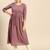 Women Mauve Sequinned Pure Cotton Gathered Keyhole Neck Kurta With Zari Work