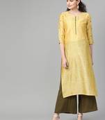 Mustard Straight Kurta
