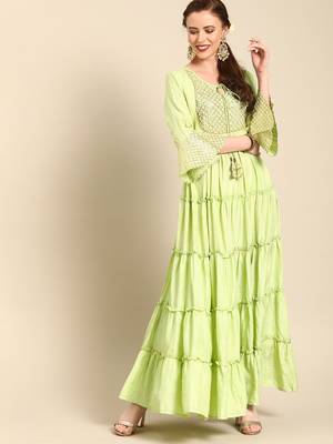Women Peach Coloured Yoke Design Straight Kurta 3