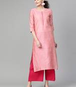 Onion Pink Straight Kurta