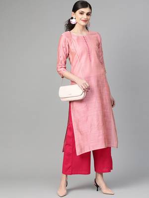 Onion Pink Straight Kurta 2
