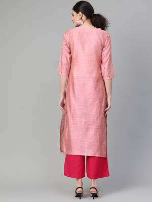 Onion Pink Straight Kurta 5