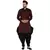 Maroon plain rayon dhoti-kurta