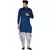 Blue plain rayon dhoti-kurta