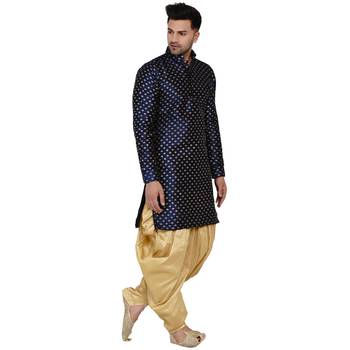 Blue printed banarasi dhoti-kurta 2