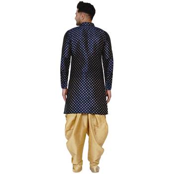 Blue printed banarasi dhoti-kurta 4
