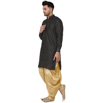 Black printed banarasi dhoti-kurta 3