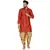 Red printed banarasi dhoti-kurta