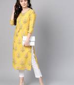 Mustard Marigold Cotton Straight Kurta
