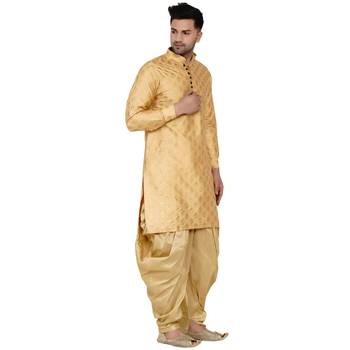 Gold printed banarasi dhoti-kurta 2