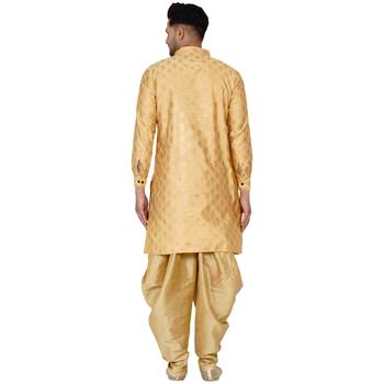 Gold printed banarasi dhoti-kurta 4