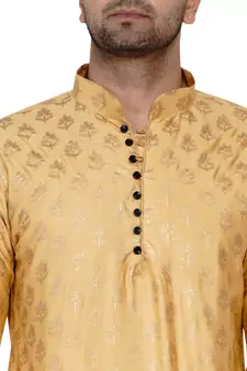 Gold printed banarasi dhoti-kurta