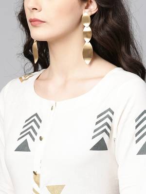 Women Off White A Line Dress 4