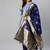 Light-blue floral print banarasi silk salwar