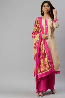 Beige Gotta Patti Cotton Salwar