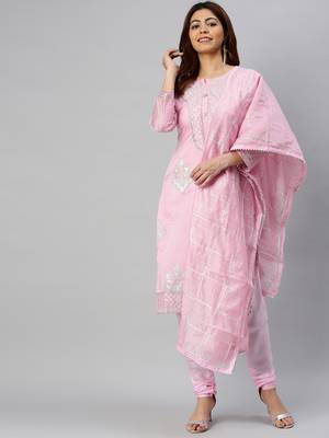 Baby-Pink Gotta Patti Cotton Salwar 1