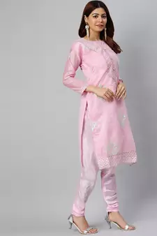 Baby-Pink Gotta Patti Cotton Salwar