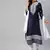 Navy-Blue Embroidered Cotton Salwar
