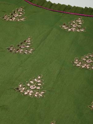Mehendi embroidered chanderi salwar 4