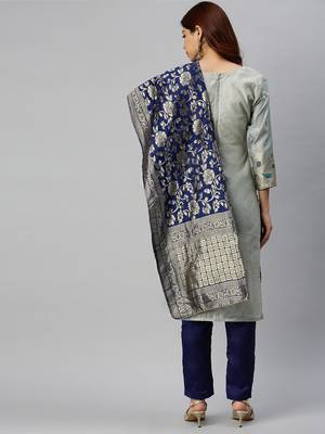 Light-olive block print cotton salwar 2