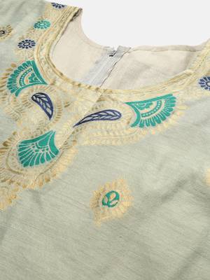 Light-olive block print cotton salwar 4