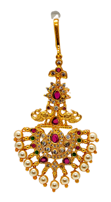 Multicolor cubic zirconia maang-tikka 1