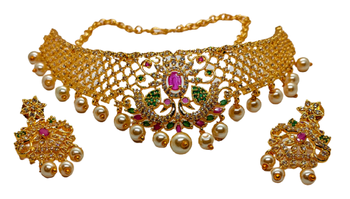 Multicolor cubic zirconia south-indian-jewellery 1