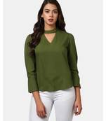 Olive Choker Neck Top