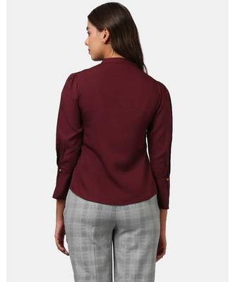 Wine Choker Neck Top 2
