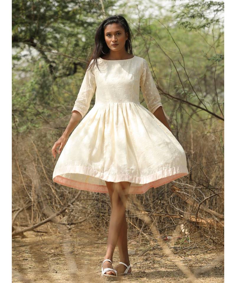 white plain cotton dresses Free Living 3537273