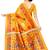 yellow colour art silk printed saree with blouse