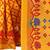yellow colour art silk printed saree with blouse