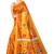 yellow colour art silk printed saree with blouse