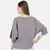 WOMEN'S GREY PRINTED LINE ONE SIZE TOP