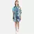 WOMEN'S BLUE PRINTED SILK ONE SIZE TUNIC