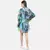 WOMEN'S BLUE PRINTED SILK ONE SIZE TUNIC