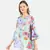 WOMEN'S BLUE PRINTED TOPWITH FRILL DETAILS top
