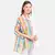 WOMEN'S WHITE PRINTED COTTON SILK ONE SIZE TOP