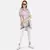 WOMEN'S GREY PRINTED SILK SATEEN ONE SIZE TUNIC
