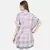 WOMEN'S GREY PRINTED SILK SATEEN ONE SIZE TUNIC