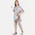 WOMEN'S BLUE PRINTED SILK COTTON ONE SIZE TUNIC