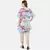 WOMEN'S BLUE PRINTED SILK COTTON ONE SIZE TUNIC
