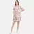 WOMEN'S GREY PRINTED LINEN ONE SIZE TUNIC