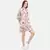 WOMEN'S GREY PRINTED LINEN ONE SIZE TUNIC