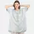 SOFT BLUE FOILEDPOLY CHIFFON TUNIC