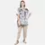 WOMEN'S GREY PRINTED LINEN ONE SIZE TUNIC